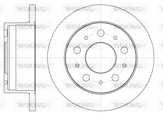 WOKING stabdžių diskas D6741.00