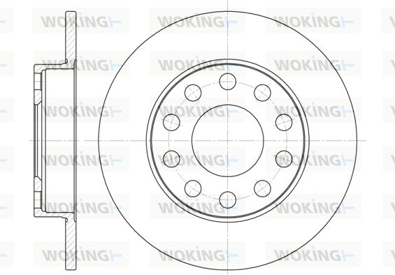 WOKING stabdžių diskas D6753.00