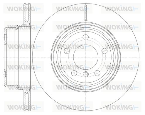 WOKING Тормозной диск D6755.10