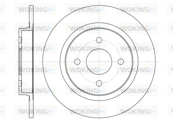 WOKING stabdžių diskas D6759.00