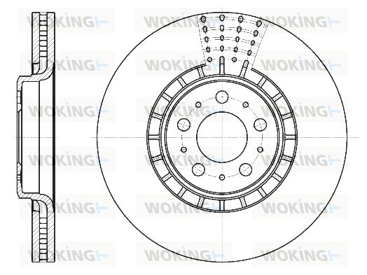 WOKING stabdžių diskas D6768.10