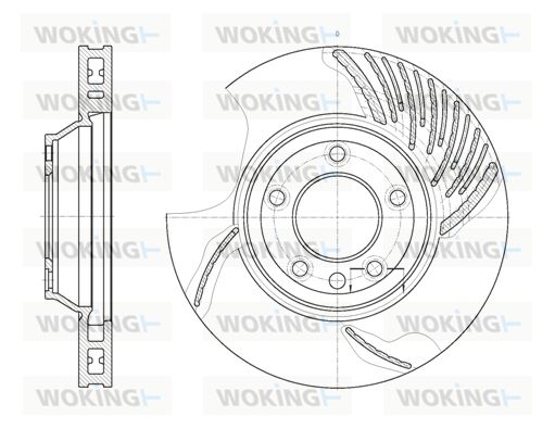 WOKING Тормозной диск D6769.10