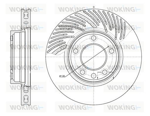 WOKING Тормозной диск D6773.10