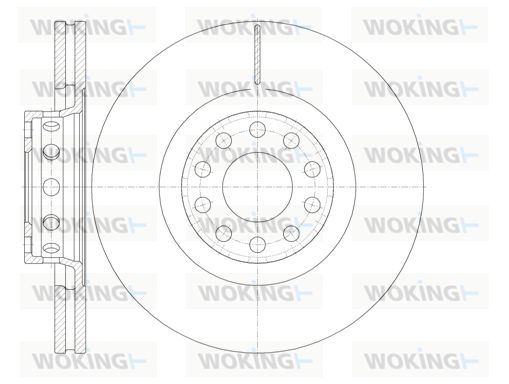 WOKING Тормозной диск D6781.10