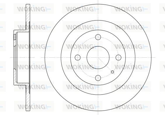 WOKING stabdžių diskas D6833.00