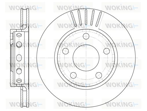 WOKING stabdžių diskas D6835.10