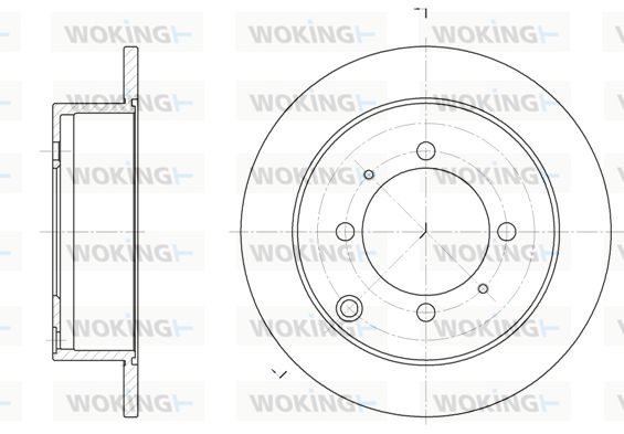 WOKING Тормозной диск D6838.00