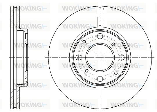 WOKING stabdžių diskas D6844.10