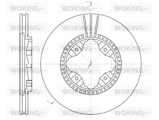 WOKING Тормозной диск D6845.10