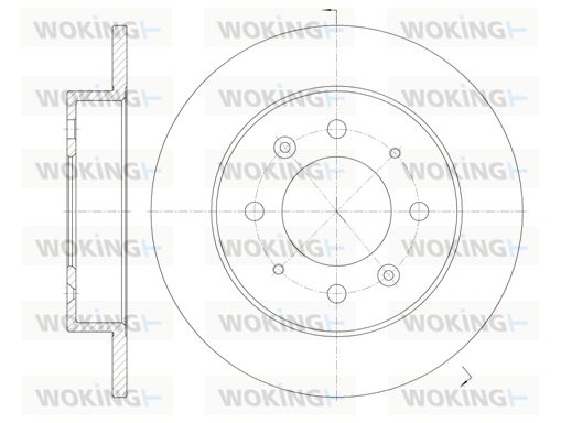 WOKING stabdžių diskas D6874.00