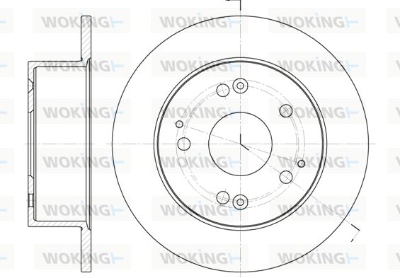 WOKING stabdžių diskas D6875.00