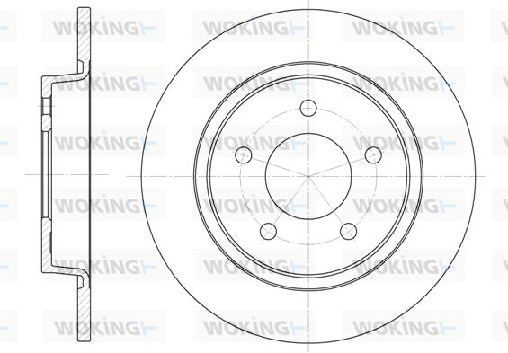 WOKING Тормозной диск D6880.00