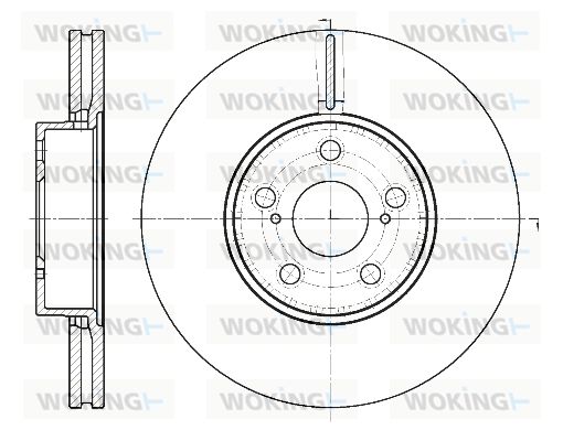 WOKING stabdžių diskas D6887.10