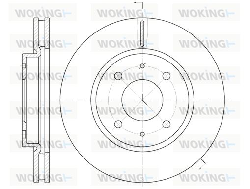 WOKING stabdžių diskas D6890.10