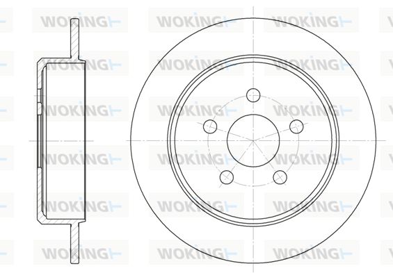 WOKING stabdžių diskas D6901.00