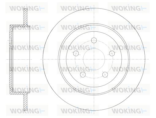 WOKING stabdžių diskas D6902.00