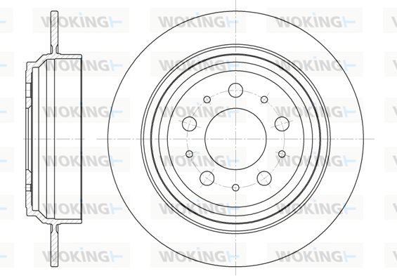 WOKING stabdžių diskas D6924.00