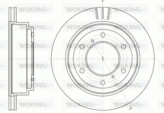 WOKING stabdžių diskas D6955.10