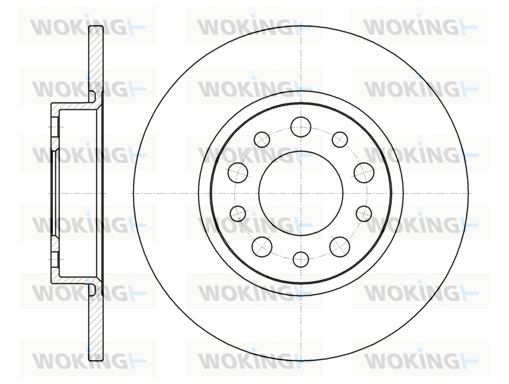 WOKING stabdžių diskas D6967.00