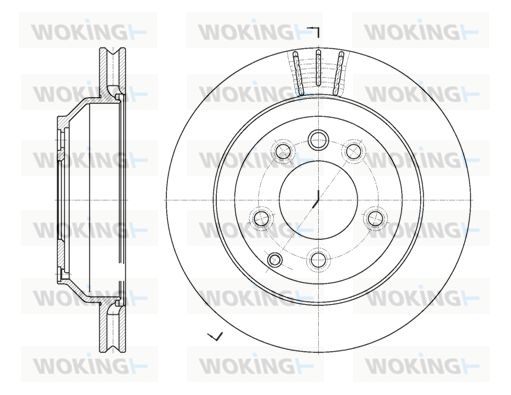 WOKING Тормозной диск D6971.10