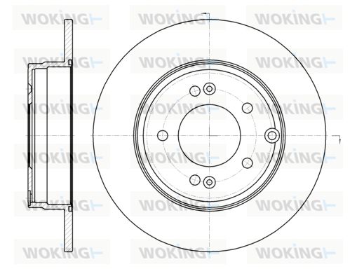 WOKING stabdžių diskas D6989.00