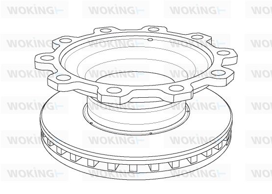 WOKING Тормозной диск NSA1097.20