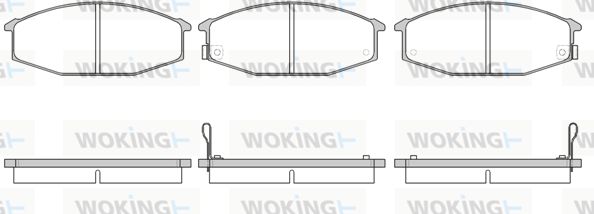 WOKING Комплект тормозных колодок, дисковый тормоз P0153.02