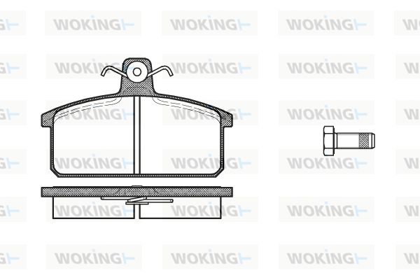 WOKING Комплект тормозных колодок, дисковый тормоз P0283.00