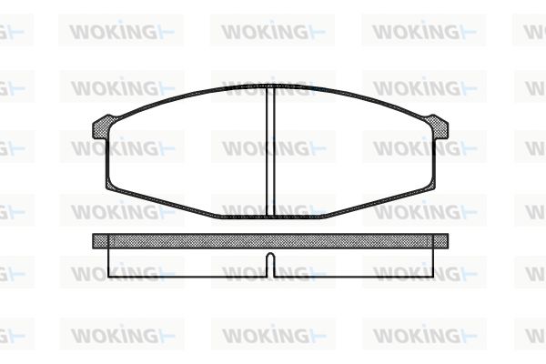 WOKING stabdžių trinkelių rinkinys, diskinis stabdys P0293.00