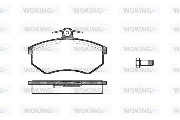 WOKING stabdžių trinkelių rinkinys, diskinis stabdys P0343.00