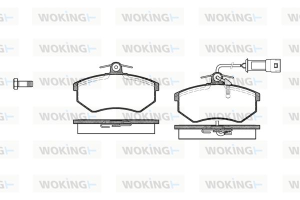 WOKING Комплект тормозных колодок, дисковый тормоз P0343.02