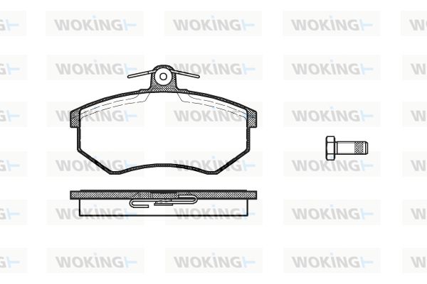 WOKING Комплект тормозных колодок, дисковый тормоз P0343.10