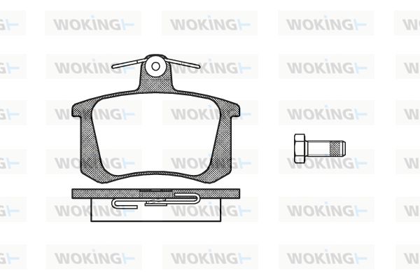 WOKING Комплект тормозных колодок, дисковый тормоз P0353.20