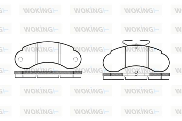WOKING Комплект тормозных колодок, дисковый тормоз P0423.10