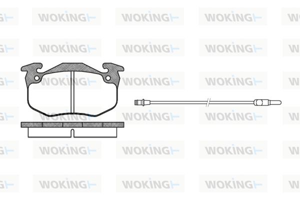 WOKING Комплект тормозных колодок, дисковый тормоз P0443.32