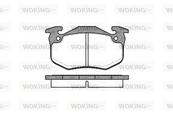 WOKING Комплект тормозных колодок, дисковый тормоз P0443.80