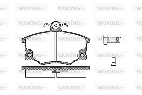 WOKING Комплект тормозных колодок, дисковый тормоз P0463.14