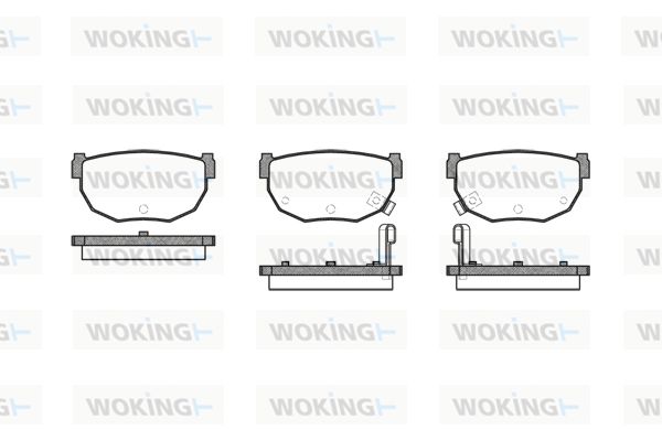 WOKING Комплект тормозных колодок, дисковый тормоз P0513.22