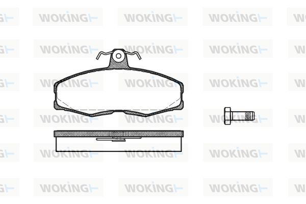 WOKING stabdžių trinkelių rinkinys, diskinis stabdys P0543.00