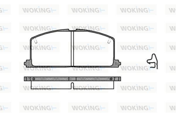 WOKING Комплект тормозных колодок, дисковый тормоз P0673.04