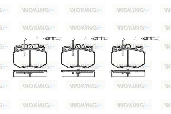 WOKING Комплект тормозных колодок, дисковый тормоз P0703.34