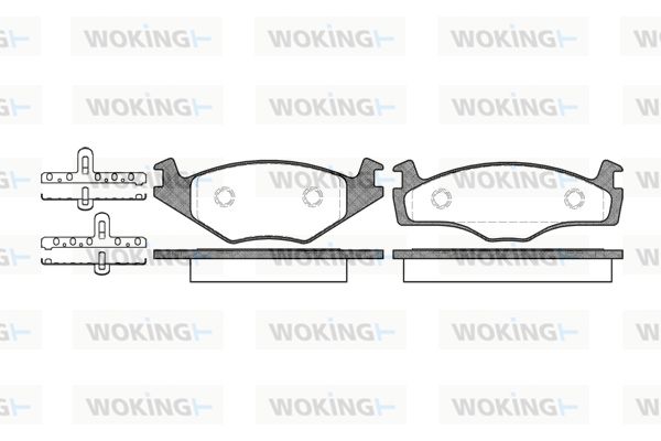 WOKING Комплект тормозных колодок, дисковый тормоз P0713.05