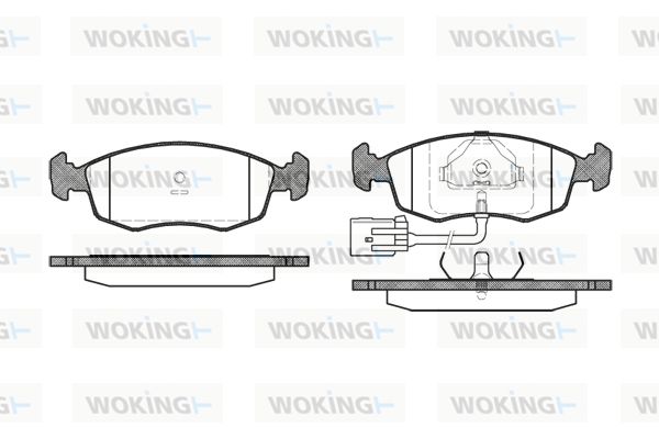 WOKING Комплект тормозных колодок, дисковый тормоз P0723.22