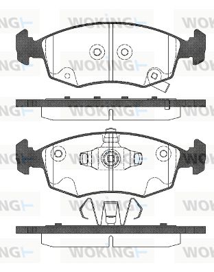 WOKING Комплект тормозных колодок, дисковый тормоз P0723.72