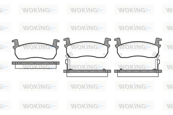 WOKING Комплект тормозных колодок, дисковый тормоз P0743.02