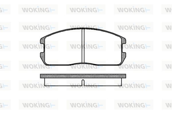 WOKING stabdžių trinkelių rinkinys, diskinis stabdys P0753.00