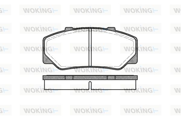 WOKING Комплект тормозных колодок, дисковый тормоз P0763.00