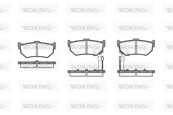 WOKING Комплект тормозных колодок, дисковый тормоз P0833.02