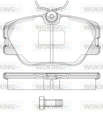 WOKING Комплект тормозных колодок, дисковый тормоз P0893.00