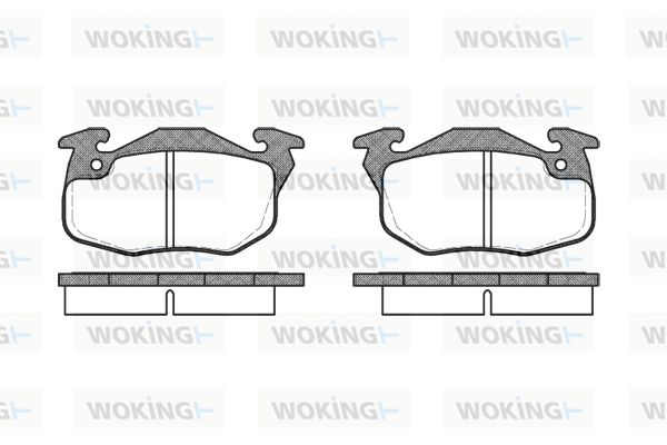 WOKING Комплект тормозных колодок, дисковый тормоз P0923.10